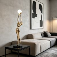 Immax SILUETTE Human WOMAN – 80 cm – sculpture, floor lamp, fibreglass, rose gold, 1xG9 (4)