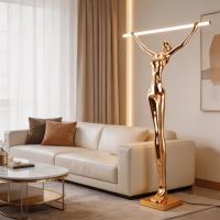 Immax SILUETTE Linea 180 cm – Standskulptur SMART LED 16 W, Leuchte, Glasfaser, Roségold (13)
