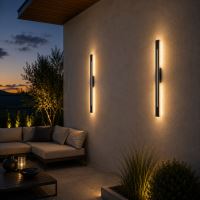 LED-Außenbeleuchtung Immax LARGO Wand-/Deckenleuchte, 30 W, 3000 K, 118 cm, IP44, schwarz (12)