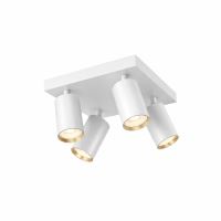 Immax PUNTO-4S ceiling wall spotlight square 4 heads, GU10, white