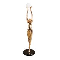 Immax SILUETTE Human WOMAN – 80 cm – Skulptur, Stehlampe, Glasfaserverbundwerkstoff, Roségold, 1xG9