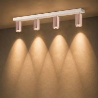 Immax PUNTO-4 Decken-Wandstrahler linear 4 Köpfe GU10, Kupfer/Weiß (3)