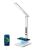 Immax KINGFISHER Qi white LED table lamp with Qi and USB wireless charging