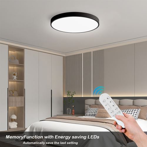 Immax NEO LITE SEMPLICI Smart Ceiling Light Black 50cm 48W 3468 lm Tuya WiFi BEACON (7)