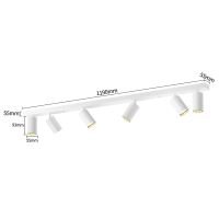 Immax PUNTO-6 Ceiling wall lamp linear 6 heads, GU10, 119cm, white (25)