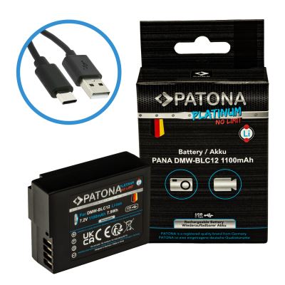 Aku Panasonic DMW-BLC12 1100mAh Li-Ion Platinum USB-C nabíjení