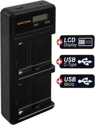 Netzteil Foto Dual LCD Sony F550/F750/F970 - USB