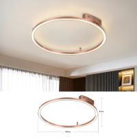 Immax NEO FINO ceiling (wall) luminaire 80cm, 55W, 4285lm Tuya Zigbee 3,0 with remote control. Copper color.