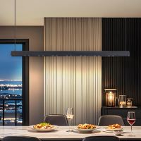 Immax NEO-MADEIRA black wood linear 122cm26W on cord Tuya WIFI BEACON CCT dimmable (7)