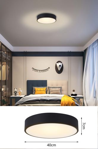 Immax NEO RONDATE SLIM Smart ceiling light 40 x 7cm 28W black Zigbee 3.0 (7)