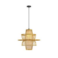 Immax BOHO PINCHOS SMART design pendant luminaire, D45cm, E27 bamboo wood (2)