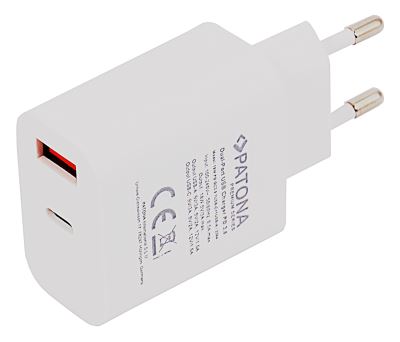 Charger s USB a USB-C výstupem 18W Power delivery