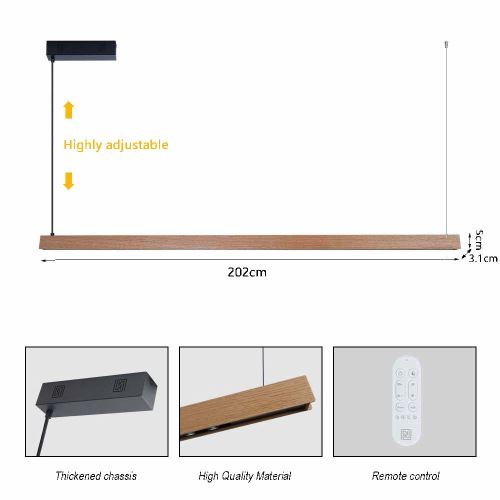 Immax NEO-MADEIRA Eichenholz linear 202cm44W auf Schnur Tuya WIFI BEACON CCT dimmbar (6)