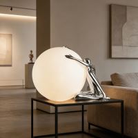 Immax SILUETTE Moon Lady 53 – sculpture, decorative lamp, shiny silver (chrome), fibreglass, 1xE27 (5)