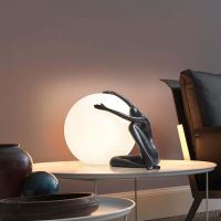 Immax SILUETTE Moon Lady – 53 cm, Skulptur, Dekorationslampe, schwarz, Glasfaserverbundwerkstoff, 1xE27 (8)