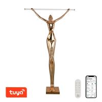 Immax SILUETTE Linea 180cm – SMART LED 16W floor-standing sculpture, lamp, fibreglass, rose gold