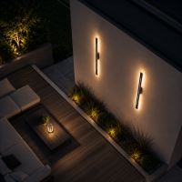LED-Außenbeleuchtung Immax LARGO Wand-/Deckenleuchte, 30 W, 3000 K, 118 cm, IP44, schwarz (13)