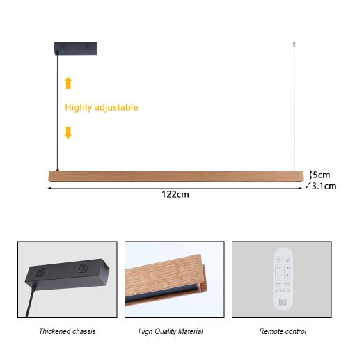 Immax NEO-MADEIRA Eichenholz linear 122cm26W auf Schnur Tuya WIFI BEACON CCT dimmbar (6)