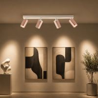 Immax PUNTO-4 ceiling wall spot light linear 4 heads GU10, copperIwhite (13)