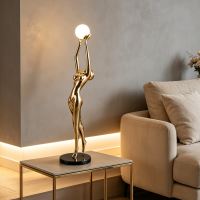 Immax SILUETTE Human WOMAN – 80 cm – Skulptur, Stehlampe, Glasfaserverbundwerkstoff, Roségold, 1xG9 (3)
