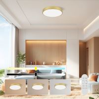 Immax NEO LITE SEMPLICI Smart Deckenleuchte Tuya WiFi BEACON, 40 cm, 36 W, 2736 lm, goldfarben