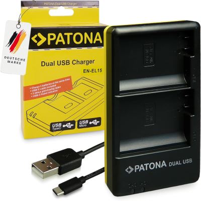 Netzteil Foto Dual Quick Nikon EN-EL15/EN-EL15B USB