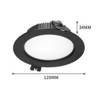 Immax NEO DOWN ceiling luminaire black 12cm 12W WIFI BEACON CCT dimmable
