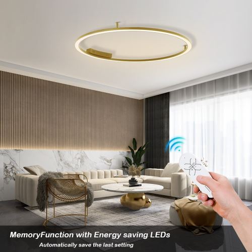 Immax NEO FINO Deckenleuchte (Wandleuchte) gold 120cm 72W 4752lm Tuya Zigbee 3,0 mit Fernbedienung. (9)