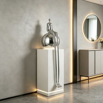 Immax SILUETTE Imperial OBR 113 cm – SMART LED 16 W sculpture, fibreglass, polished chrome