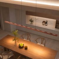 Immax NEO-MADEIRA linear walnut wood 157 cm, 37 W, 3000 K, on a cable, dimmable with a sensor (34)