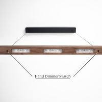 Immax NEO-MADEIRA linear walnut wood 157 cm, 37 W, 3000 K, on a cable, dimmable with a sensor (26)