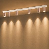 Immax PUNTO-6 Ceiling wall lamp linear 6 heads, GU10, 119cm, copper/whte (3)