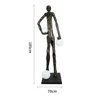 Immax SILUETTE Glam Aura – 185 cm – sculpture, floor lamp, bronze, fibreglass, 3xE27 (3)