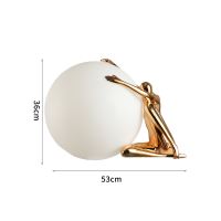 Immax SILUETTE Moon Lady – 53 cm, sculpture, decorative lamp, rose gold, fibreglass, 1xE27 (8)