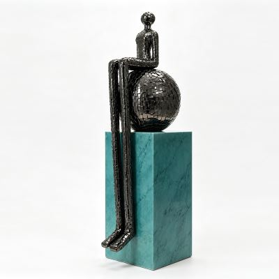Immax SILUETTE Imperial OBR-190 cm, Skulptur, galvanisiert, GUN-Schwarz, Glasfaserverbundwerkstoff mit Sockel Immax SILUETTE Imperial OBR-190 cm, Skulptur, galvanisiert, GUN-Schwarz, Glasfaserverbundwerkstoff mit Sockel