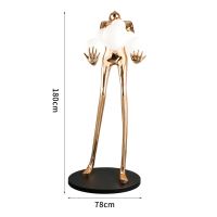 Immax SILUETTE HUMAN BALL – 180 cm – sculpture floor lamp, fibreglass and plastic, rose gold, 6xE27 (2)