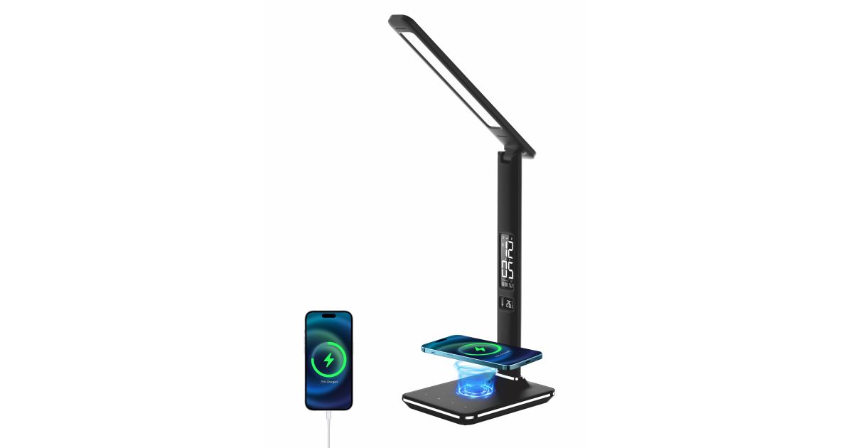 Immax KINGFISHER Qi černá LED lampička