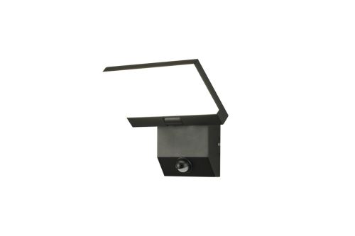 Immax MODERN outdoor LED wall light with PIR sensor, 18W, 1278lm, IP65, black