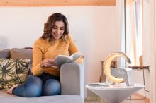 LED-Entspannungslampe Immax FLAMINGO mit QI-Aufladung, Wecker, RGB, USB-Ausgang, gold (7)