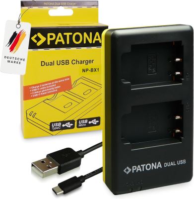 Netzteil Foto Dual Quick Sony NP-BX1 USB
