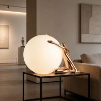 Immax SILUETTE Moon Lady – 53 cm, sculpture, decorative lamp, rose gold, fibreglass, 1xE27 (4)