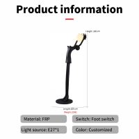 Immax SILUETTE Human GIRL 210 cm – sculpture, floor lamp, black, fiberglass, 1xE27 (1)
