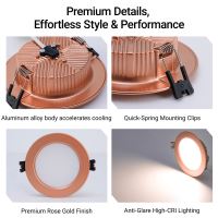 Immax NEO DOWN ceiling luminaire 12cm 12W WIFI BEACON CCT dimmable copper/ Rose gold (1)