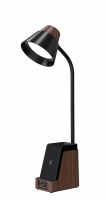 LED-Tischleuchte Immax IDEAL mit QI-Aufladung CCT dunkles Holz/schwarz (13)
