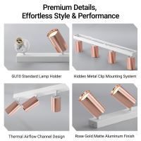 Immax PUNTO-4 ceiling wall spot light linear 4 heads GU10, copperIwhite (8)