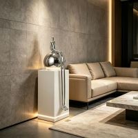Immax SILUETTE Imperial OBR 113 cm – SMART LED 16 W sculpture, fibreglass, polished chrome (5)