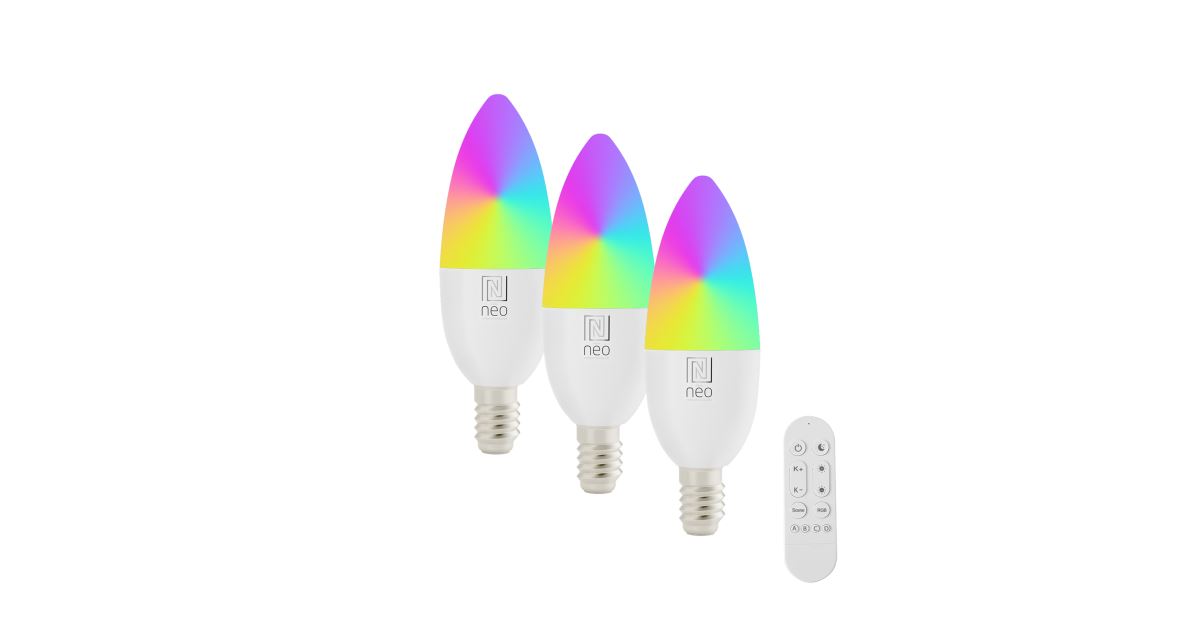 Immax NEO LITE Smart žárovky E14 RGB+CCT 3 ks