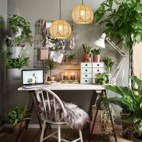 Immax BOHO PELO design pendant luminaire, D30cm. E27, rattan