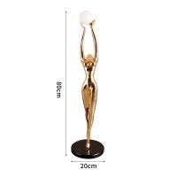 Immax SILUETTE Human WOMAN – 80 cm – sculpture, floor lamp, fibreglass, rose gold, 1xG9 (1)