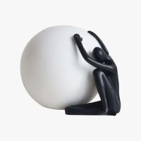 Immax SILUETTE Moon Lady – 53 cm, Skulptur, Dekorationslampe, schwarz, Glasfaserverbundwerkstoff, 1xE27 (6)